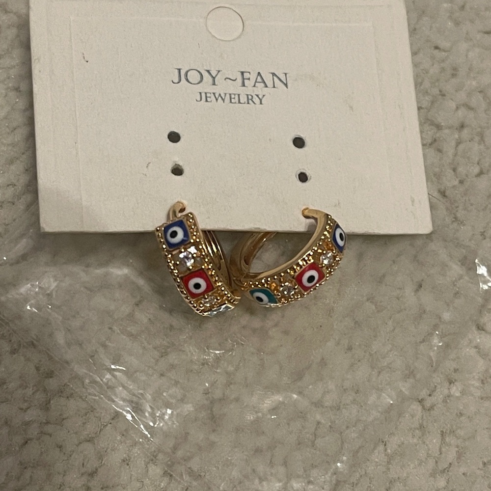 Evil eye  Hoop Earrings